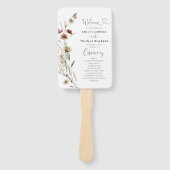 Tiny Wildflower Trouwprogramma Hand Fan Handwaaier (Voorkant)