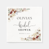 Tiny Wildflower Vrijgezellenfeest Papier Servet (Voorkant)