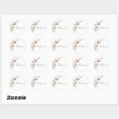 Tiny Wildflower Vrijgezellenfeest Ronde Sticker (Vel)