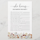 Tiny Wildflower Vrijgezellenfeest spel (Voorkant)