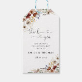 Tiny Wildflower Wedding Gift Label Cadeaulabel (Voorkant)