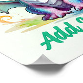 Tiny Wings Dragon – Personalized Kids Wall Art Poster (Hoek)