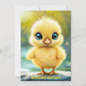 Tiny Yellow Chick Dromerige gouden licht natuur ku Kaart (Voorkant)