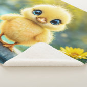 Tiny Yellow Chick Dromerige gouden licht natuur ku Sherpa Deken (3/4)