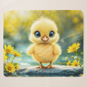 Tiny Yellow Chick Dromerige gouden licht natuur ku Sherpa Deken