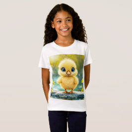 Tiny Yellow Chick Dromerige gouden licht natuur ku T-shirt