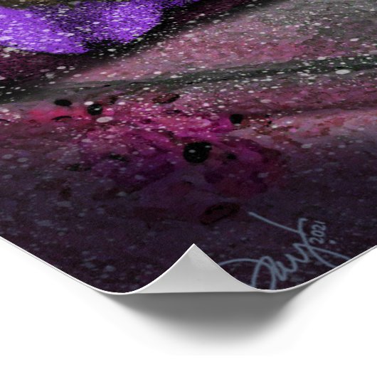 Tiny Yorkie Sleeping Angel Wings & Halo Poster (Hoek)