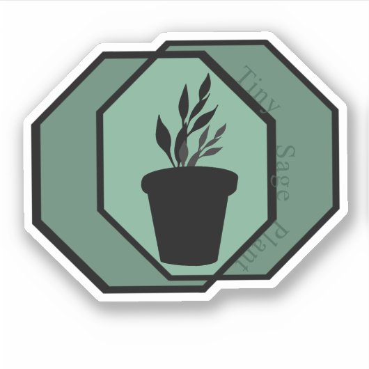 TinySagePlant Sticker (Voorkant)