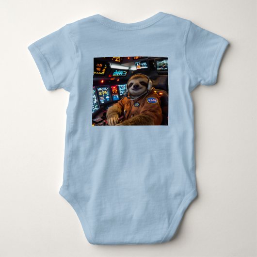 TinySlothSpaceCaptain Bodysuit (Achterkant)