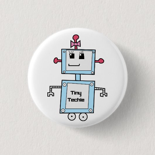 TinyTechie 1 1/4-inch Button (Voorkant)