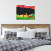 Tinzen (Oberhalbstein) Zwitserland, fijne kunst, Canvas Afdruk (Insitu (Slaapkamer))
