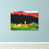 Tinzen (Oberhalbstein) Zwitserland, fijne kunst, Canvas Afdruk (Insitu (Houten vloer))