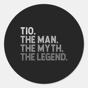 Tio De Man De Mythe De Legende Vaderdag Fu Ronde Sticker