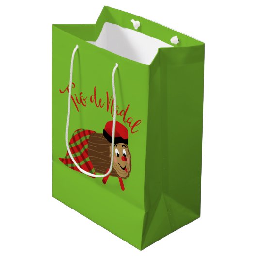 Tio De Nadal Gift Bag Medium Cadeauzakje (Voorkant Gekanteld)