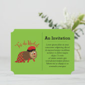 Tio De Nadal Uitnodiging (Staand voorkant)