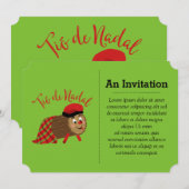 Tio De Nadal Uitnodiging (Voorkant / Achterkant)