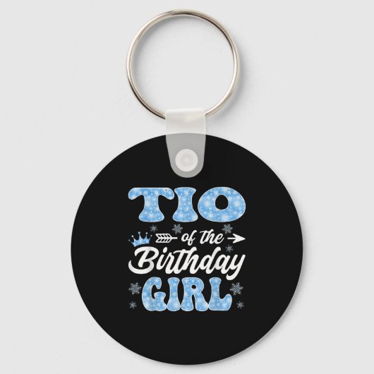 Tio Of The Birthday Girl Snowflakes Winter Christm Sleutelhanger (Voorkant)