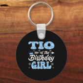 Tio Of The Birthday Girl Snowflakes Winter Christm Sleutelhanger (Voorkant)