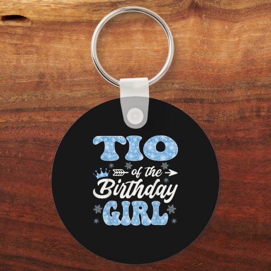 Tio Of The Birthday Girl Snowflakes Winter Christm Sleutelhanger (Voorkant)