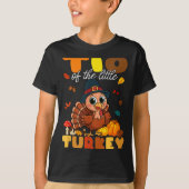 Tio Of The Little Turkey Thanksgiving Baby Shower T-shirt (Voorkant)