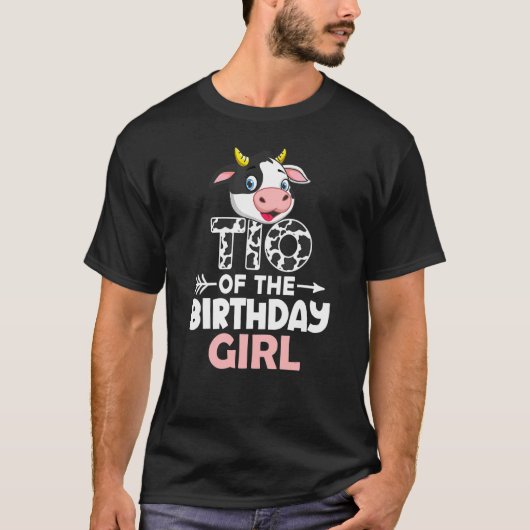 Tio van de 'Birthday Girl Koe Boerderij' Koe Tio T-shirt (Voorkant)