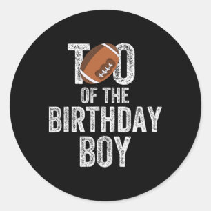 Tio van de jarige American Football-fan  Ronde Sticker
