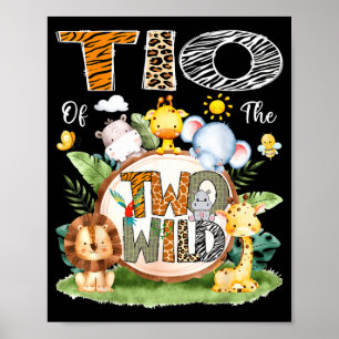 Tio van de twee wilde 2de verjaardag jongen Jungle Poster