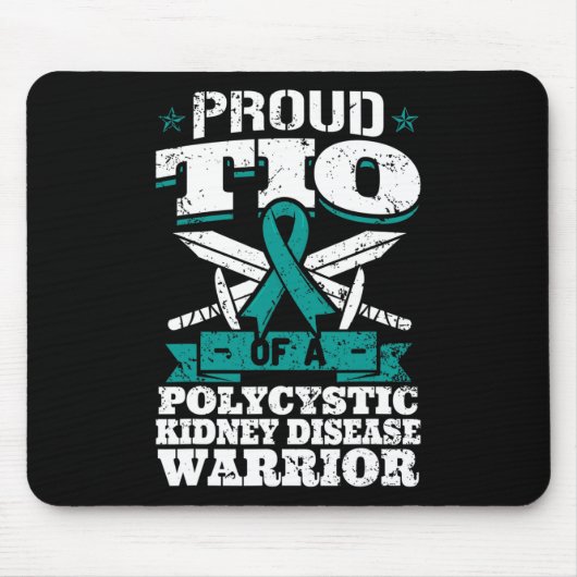 Tio van een polycysteuze nierziekte krijger oom P Muismat (Voorkant)