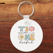 Tio van kleine Miss Onederful 1e verjaardag meisje Sleutelhanger (Voorkant)
