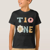 Tio van kleine Miss Onederful 1e verjaardag meisje T-shirt (Voorkant)