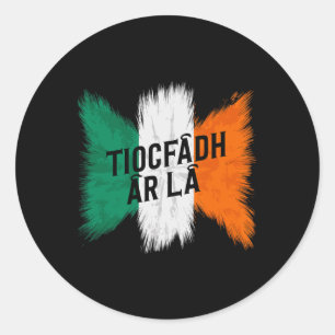 Tiocfaidh Ar La Vintage Ierland Ierland Vlag Ierse Ronde Sticker