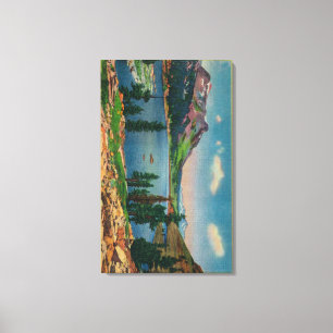 Tioga Lake en Mt. Dana in de Hoge Sierra Canvas Afdruk