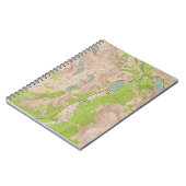Tioga Pass, California Topographic Map Notitieboek (Linkerzijde)