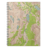 Tioga Pass, California Topographic Map Notitieboek (Voorkant)