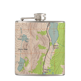 Tioga Pass, Californië Topografische kaart Heupfles