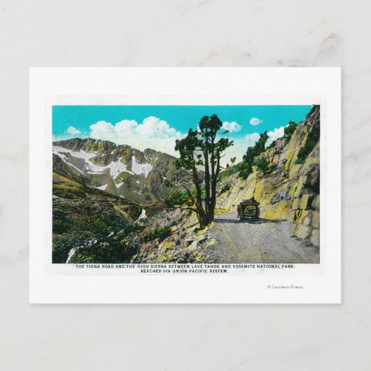Tioga Road High Sierra tussen Tahoe en Yosemit Briefkaart (Voorkant)