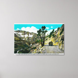 Tioga Road High Sierra tussen Tahoe en Yosemit Canvas Afdruk