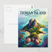 Tioman-eiland Maleisië Briefkaart (Voorkant / Achterkant)
