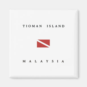 Tioman Island Maleisië Scuba Dive Flag Magneet