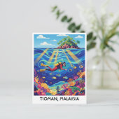 Tioman Maleisië Duiken Briefkaart (Staand voorkant)