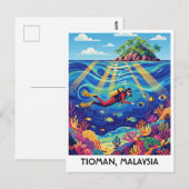 Tioman Maleisië Duiken Briefkaart (Voorkant / Achterkant)