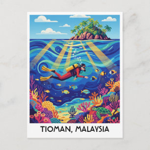 Tioman Maleisië Duiken Briefkaart