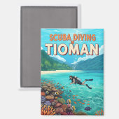  Tioman Maleisië Scuba Diving Magneet (Voorkant / Achterkant)