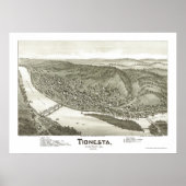Tionesta, PA Panoramic Map - 1896 Poster (Voorkant)