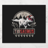 Tiosaurus t rex dinosaur tio saurus met sunglasse sparkling wijnetiket (Enkel label)