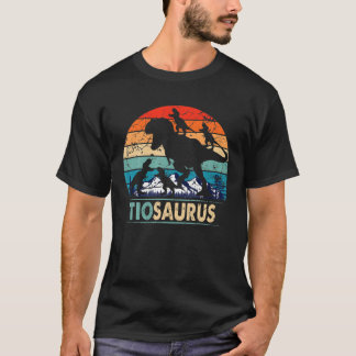 Tiosaurus T Rex Tio Dinosaur 4 Kinder Vaderdag T-shirt