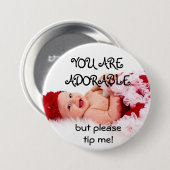 TIP-BUTTON RONDE BUTTON 7,6 CM (Voorkant /achterkant)