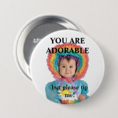 TIP-BUTTON RONDE BUTTON 7,6 CM (Voorkant /achterkant)