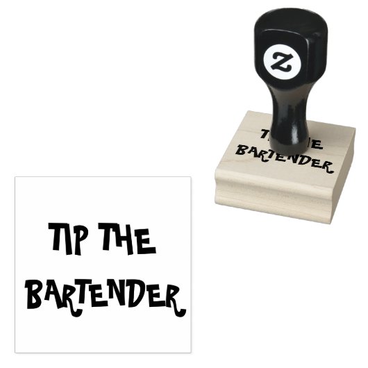 TIP DE BARTENDER RUBBERSTEMPEL (Gestempeld)