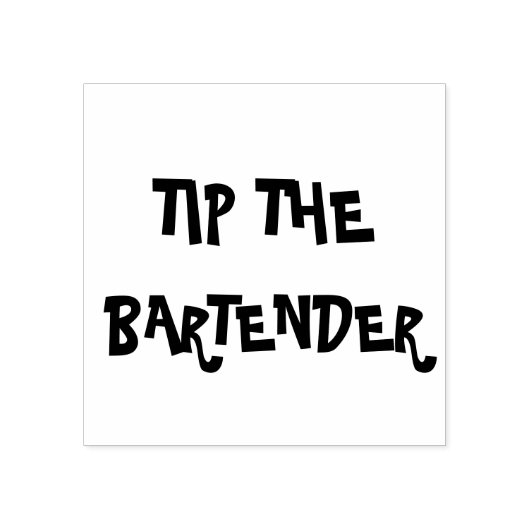 TIP DE BARTENDER RUBBERSTEMPEL (Afrduk)